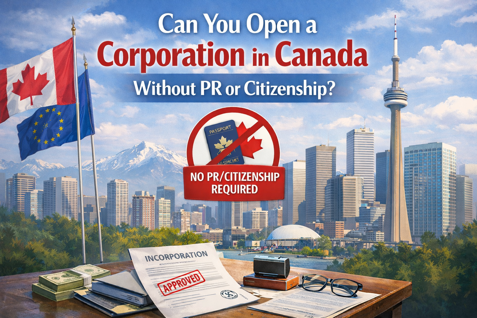 open a corporate in canada without pr