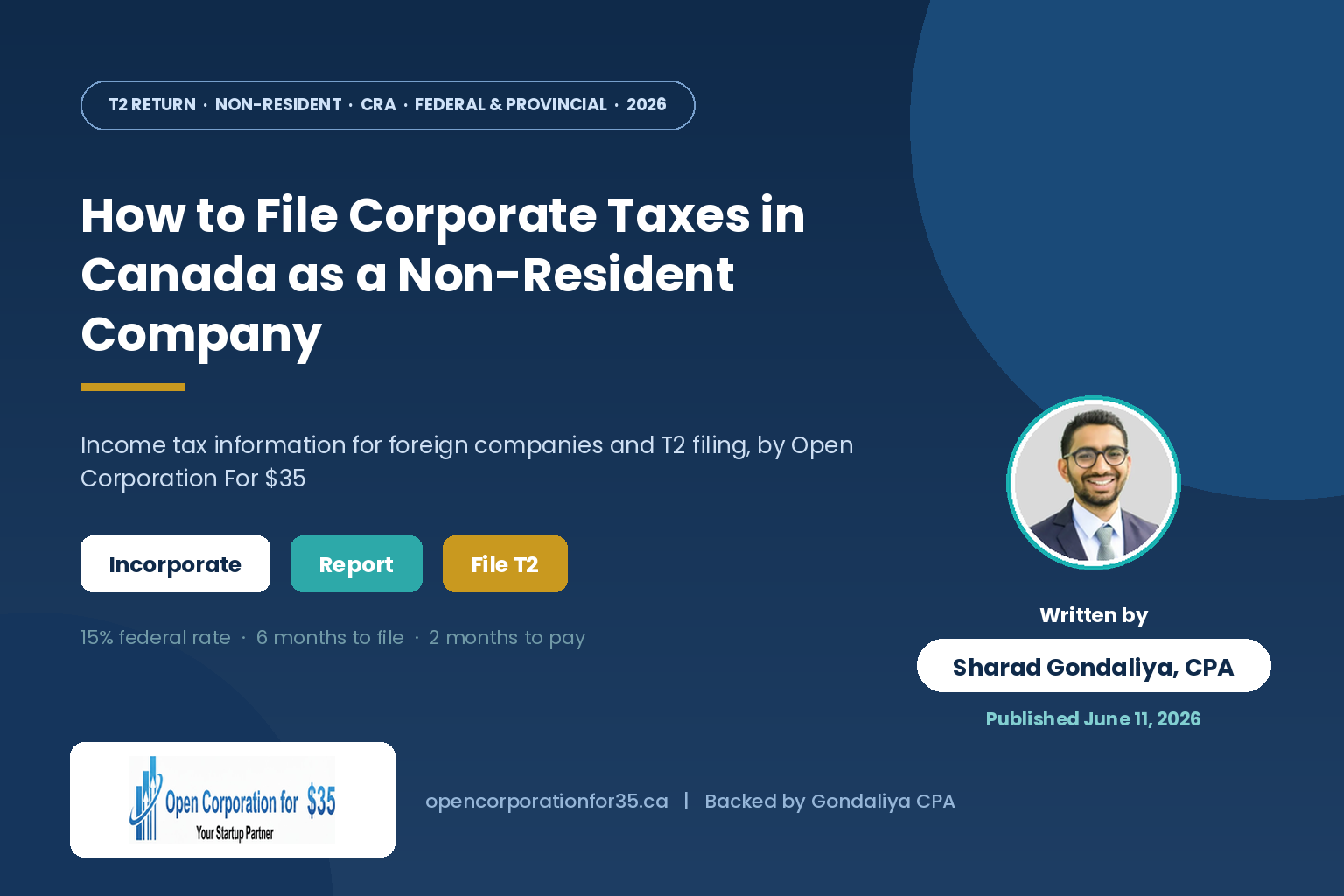 how to file corporate taxes as a non resident