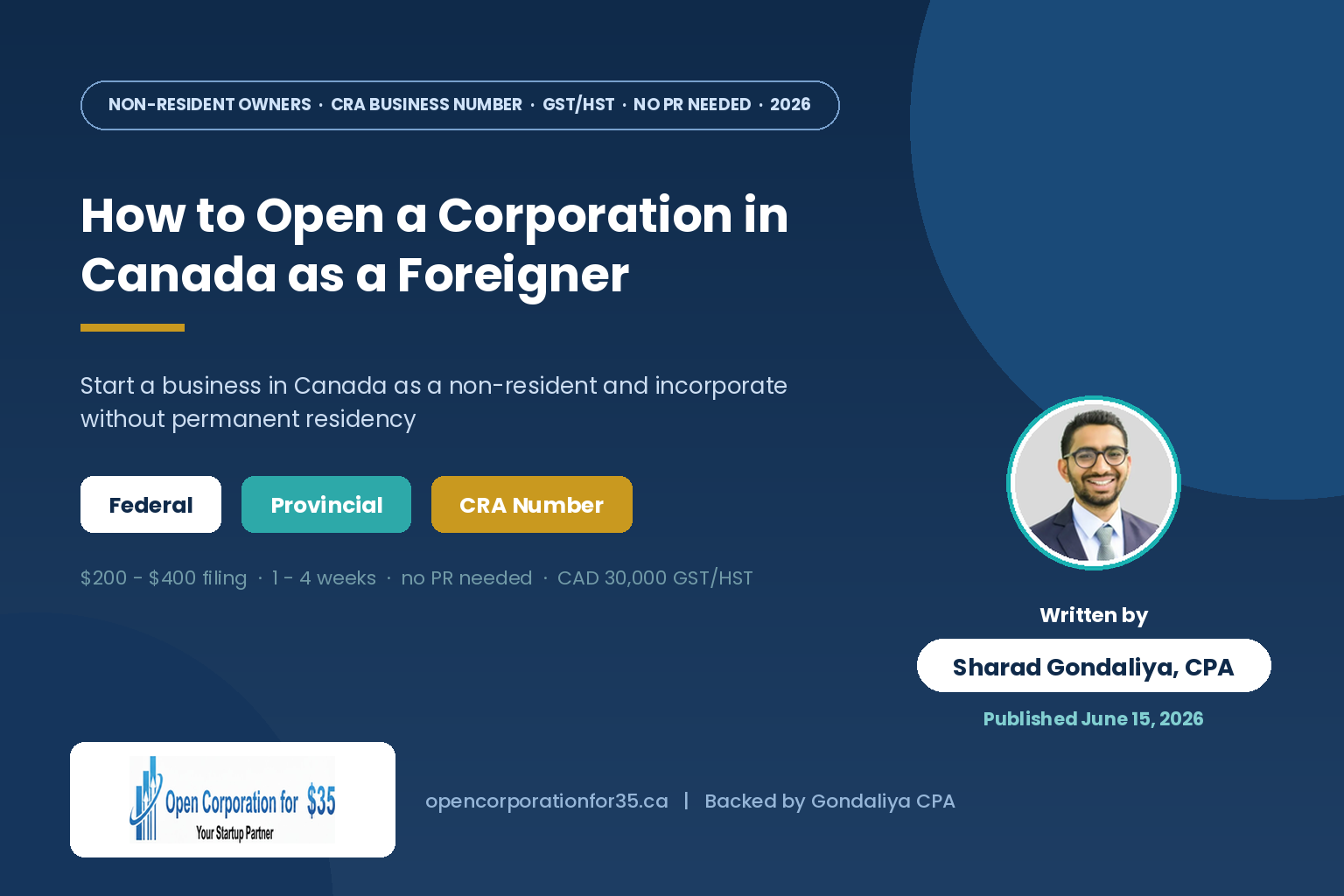 How to Open a Corporation in Canada as a Foreigner