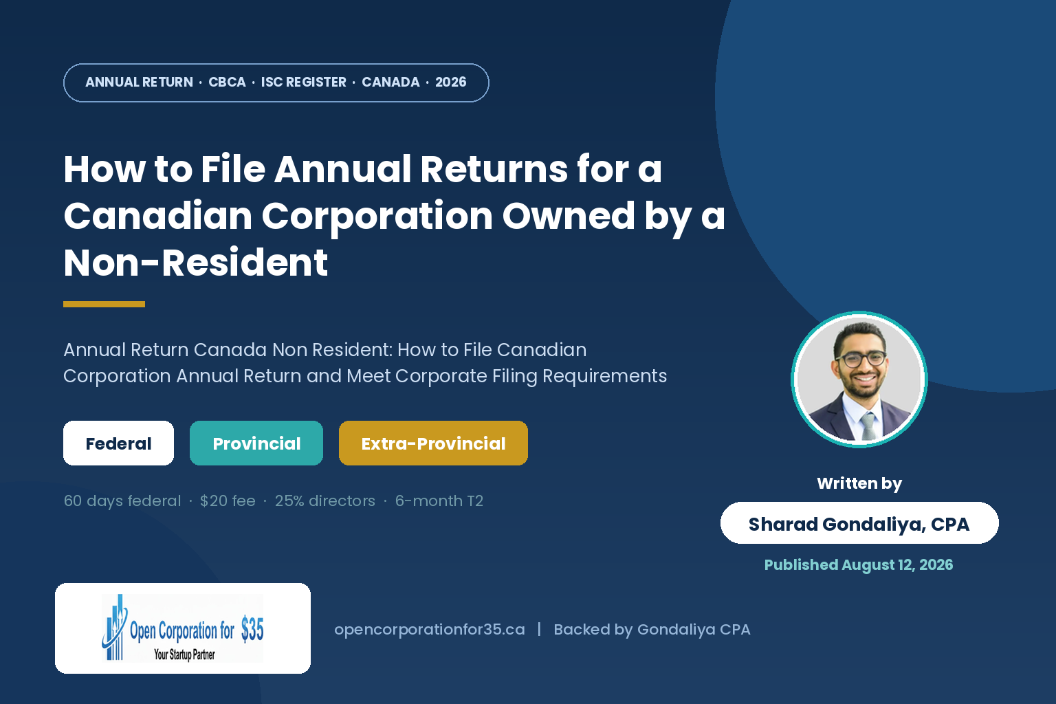 how to file annual business tax as non resident
