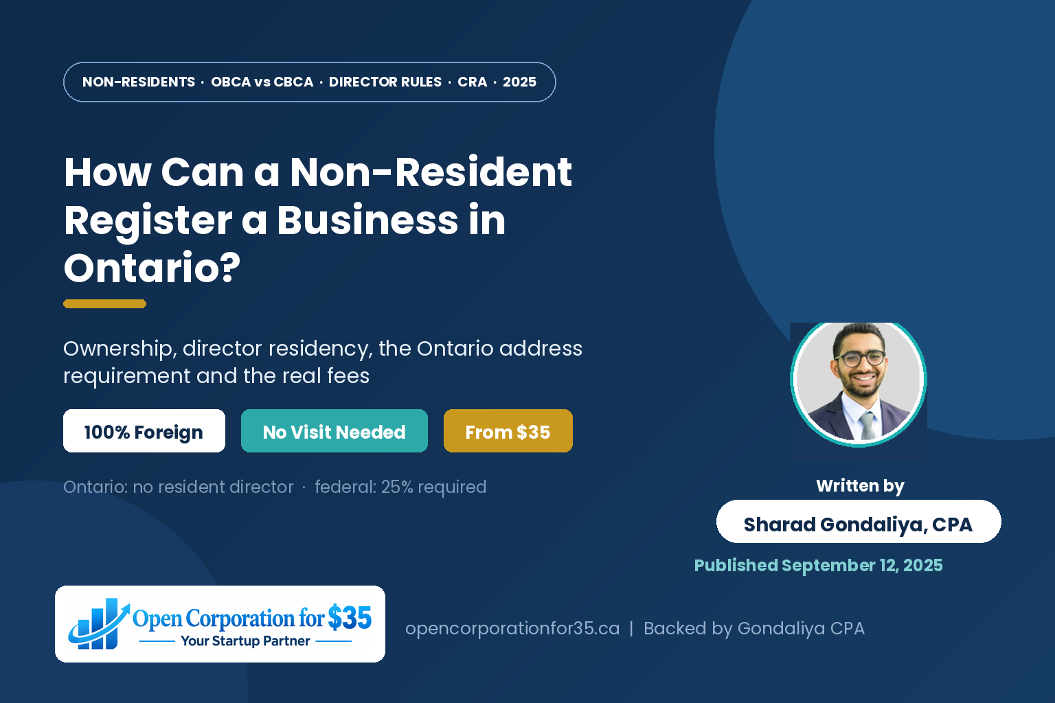 How Can a Non-Resident Register a Business in Ontario?
