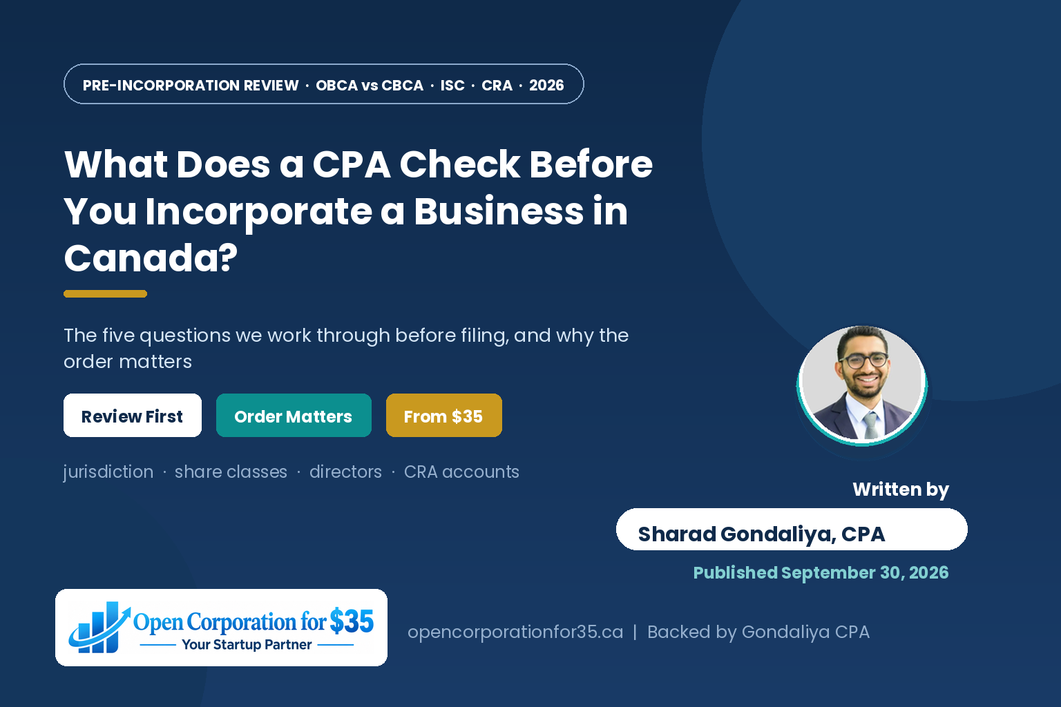 What Does a CPA Check Before You Incorporate a Business in Canada?