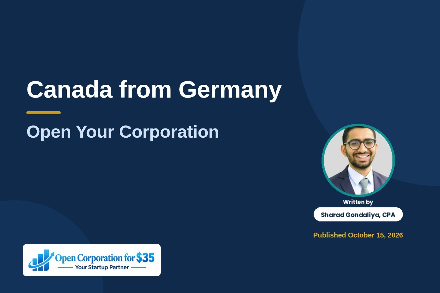How to Open a Corporation in Canada from Germany