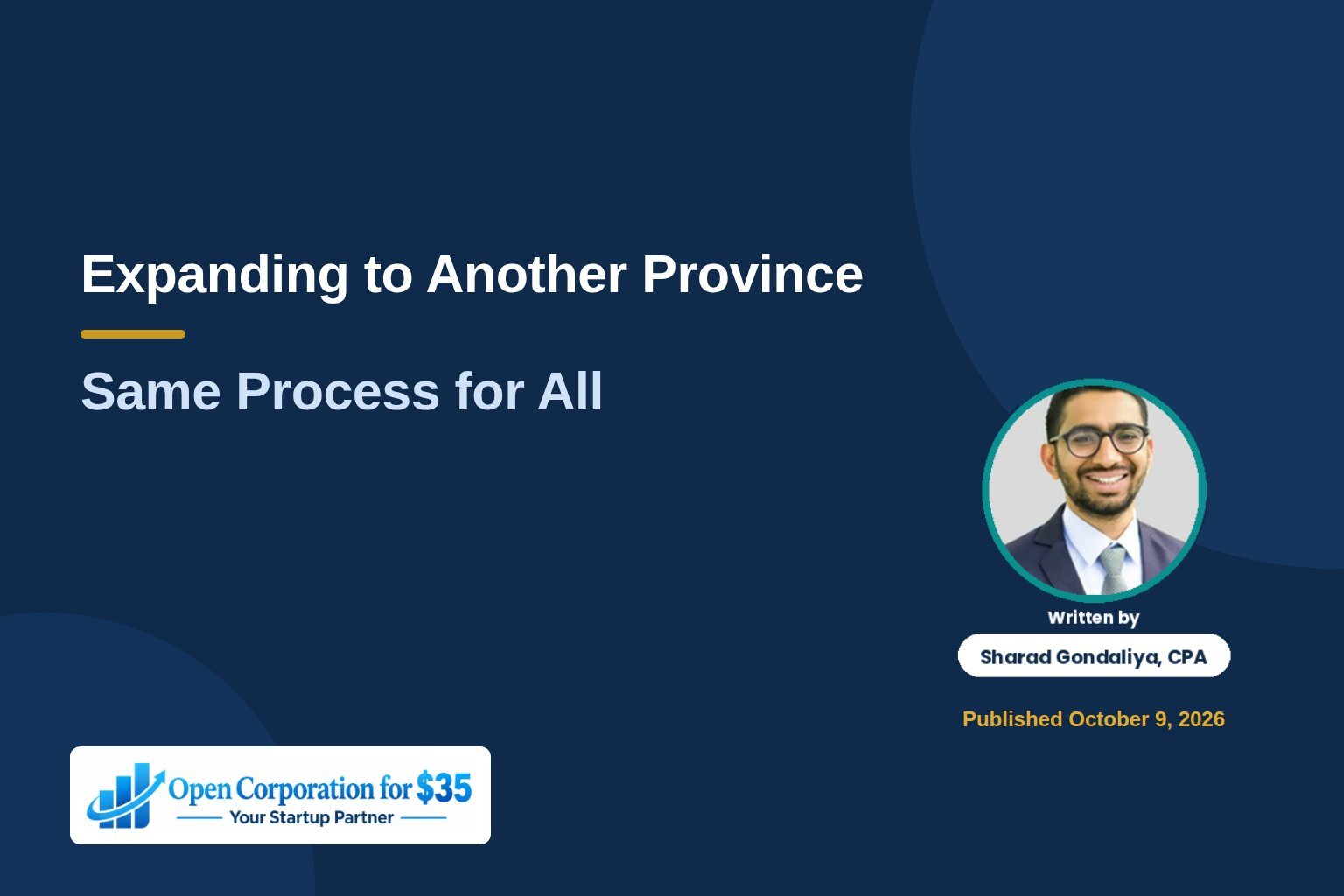 Expanding Your Corporation to Another Province
