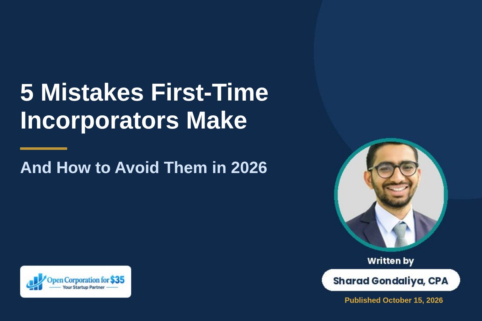 Five Mistakes First-Time Incorporators Make in Canada